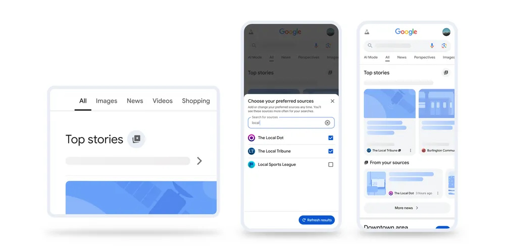 Google mở rộng tính năng nguồn được ưu tiên