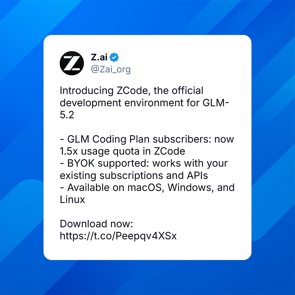 Z.ai ra mắt công cụ lập trình AI ZCode